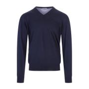 Fedeli V-neck Knitwear Blue, Herr