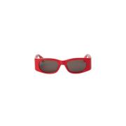 Ambush Fyrkantiga Oversized Solglasögon med Metall Accents Red, Dam
