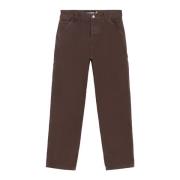 Iuter Wide Trousers Brown, Herr