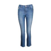 Chanel Vintage Pre-owned Bomull jeans Blue, Dam