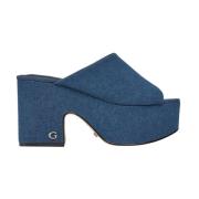 Guess Heeled Mules Blue, Dam