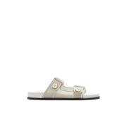 Jimmy Choo Fayence slides med pärlapplikationer Beige, Dam