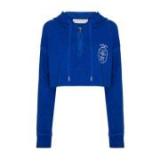 Golden Goose Cropped Zip Up Hoodie Blue, Dam