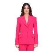 Versace Jeans Couture Fuchsia Spänne Blazer Vårsamling Pink, Dam