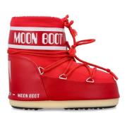 Moon Boot Röda Ankelboots med Slip-on Design Red, Dam