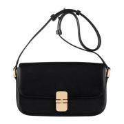 A.p.c. Grace Baguette Crossbody Väska Black, Dam