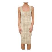 Elisabetta Franchi Elegant Klänning Beige, Dam