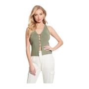 Guess Sleeveless Tops Green, Dam