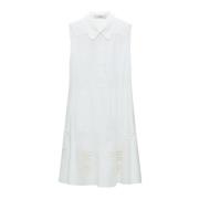 Dorothee Schumacher Poplin Power Miniklänning med Ananas Broderi White...