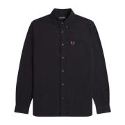 Fred Perry Klassisk Oxford Skjorta Black, Herr