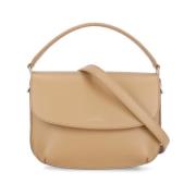 A.p.c. Beige Axelväska i Slät Läder Beige, Dam