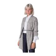 Le Tricot Perugia Multifärgad Tweed Kofta Gray, Dam
