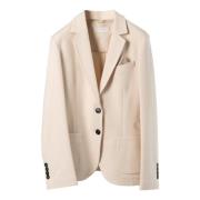 Circolo 1901 Ikonisk Jersey Fleece Blazer Beige, Dam