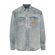 Kenzo Denim Shirts Blue, Herr