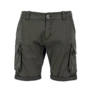 Alpha Industries Cargo Crew Shorts Grå Svart Gray, Herr