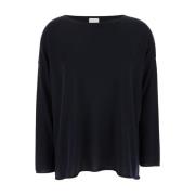 Allude Lyxig Boatneck Ulltröja Blue, Dam