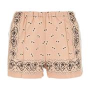 Palm Angels Short Shorts Beige, Dam