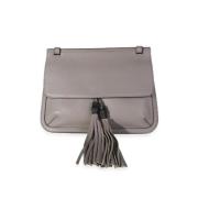 Gucci Vintage Pre-owned Laeder crossbodyvskor Gray, Dam