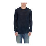 Avant Toi Round-neck Knitwear Blue, Herr