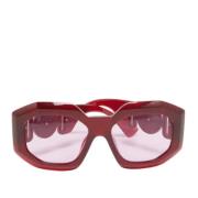 Versace Pre-owned Pre-owned Acetat solglasgon Red, Dam