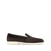 Santoni Mörkbruna Malibu Sneakers Brown, Herr