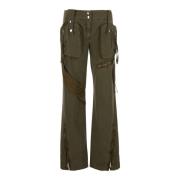 Blumarine Wide Trousers Green, Dam