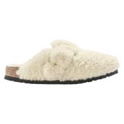 Birkenstock Teddy F?rskinnstofflor White, Dam