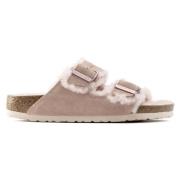 Birkenstock Shearling Arizona Sandaler Ljusrosa Pink, Dam