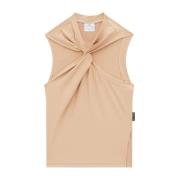 Courrèges Twist Ärmlös Topp Beige, Dam