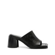 Marine Serre Heeled Mules Black, Dam