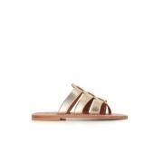 K.jacques Platinum Läder Strappy Sandaler Gray, Dam