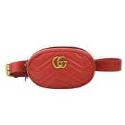 Gucci Vintage Pre-owned Laeder kuvertvskor Red, Dam