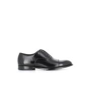 Doucal's Klassiska Svarta Läder Oxford Skor Black, Herr