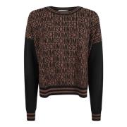 Moschino Round-neck Knitwear Brown, Dam