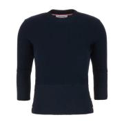 Thom Browne Round-neck Knitwear Blue, Dam