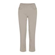 LauRie Cropped Trousers Beige, Dam