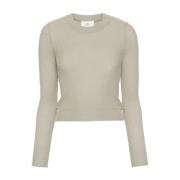 Ami Paris Round-neck Knitwear Green, Dam