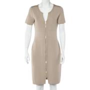 Carolina Herrera Pre-owned Pre-owned Stickat klnningar Beige, Dam