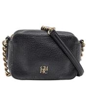 Carolina Herrera Pre-owned Pre-owned Laeder crossbodyvskor Black, Dam