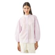 Antik Batik Bomull voile blus Anna Pink, Dam