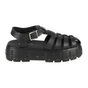 Miu Miu Flat Sandals Black, Dam