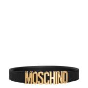 Moschino Logo Belt Black, Dam