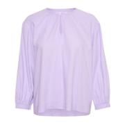 InWear Lavendel 3/4 Ärm Blus Purple, Dam