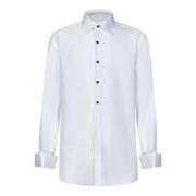 Brioni Vit Bomull Fransk Manschett Skjorta White, Herr