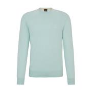 Hugo Boss Ljusblå Cashmere Sweater Straight Fit Blue, Herr