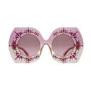 Dolce & Gabbana Kristallutsmyckade fyrkantiga solglasögon Pink, Dam