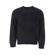 Emporio Armani Stilfull Pullover Tröja Blue, Herr