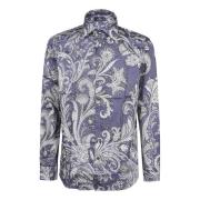 Etro Casual Shirts Blue, Herr