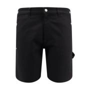 Courrèges Svarta Shorts med Dragkedja och Knappstängning Black, Herr