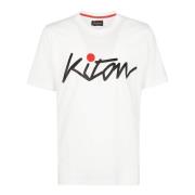 Kiton T-Shirts White, Herr